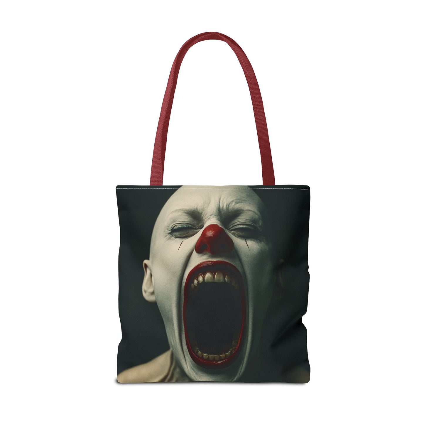 Terrifying Clown Tote Bag - Perfect for Halloween, Spooky Parties, Horror Fans, Trick-or-Treating, Unique Gift