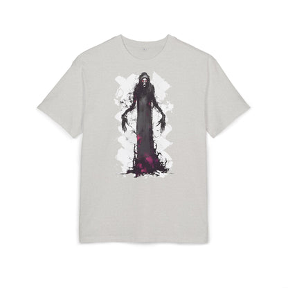 Eerie Spirit Unisex Heavy Oversize Tee, Halloween Costume T-Shirt, Casual Graphic Shirt, Gothic Tee, Spooky Art Apparel