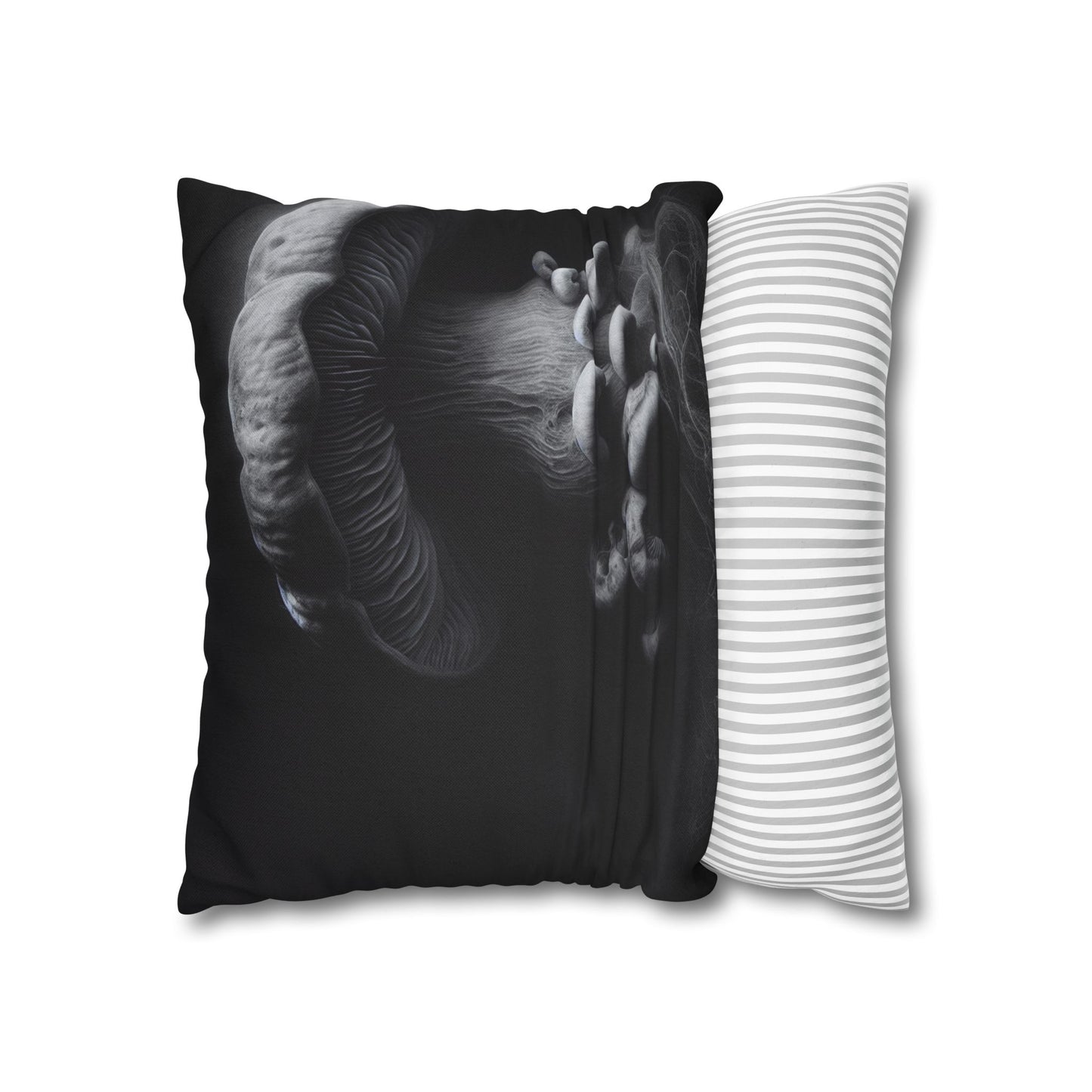 Monochrome Jellyfish Pillowcase - Dark Aesthetic Cushion Cover, Home Decor, Nautical Gift, Coastal Vibes, Unique Bedroom Accent