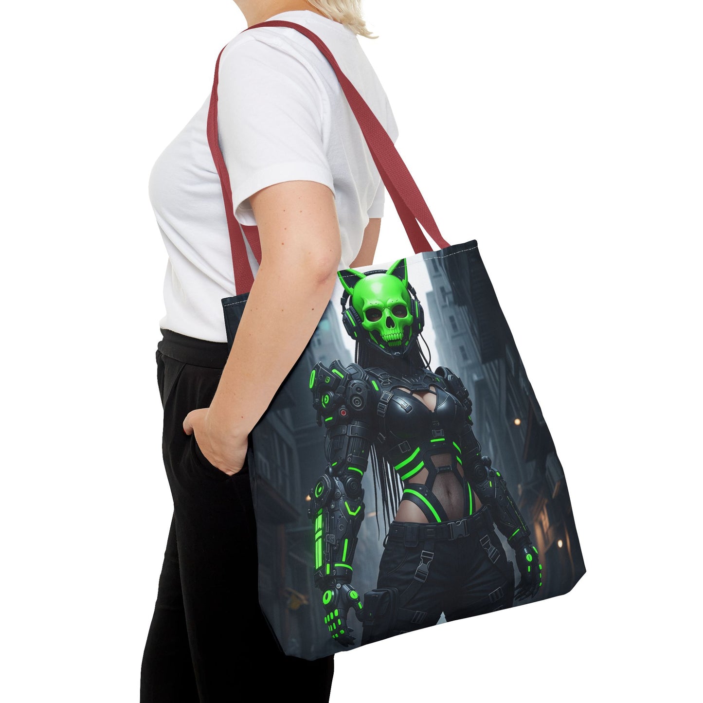 Futuristic Cyberpunk Tote Bag | Stylish AOP Bag with Neon Skull Design | Perfect Gift for Gamers and Tech Enthusiasts, Festival [...]