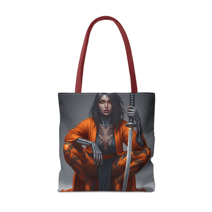 Fierce Samurai Tote Bag | Stylish AOP Bag for Anime Lovers | Perfect for Everyday, Shopping, or Gifts | Unique and Bold Design