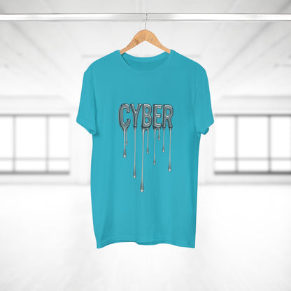 Cool Drippy Cyber T-Shirt, Unisex Graphic Tee, Casual Wear, Tech Enthusiast Gift, Trendy Streetwear for All Occasions