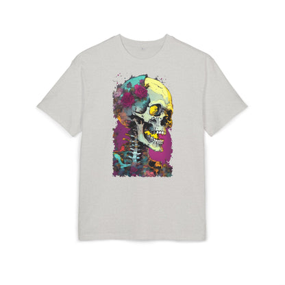 Colorful Skull Oversize Tee, Unisex Graphic Shirt, Edgy Streetwear, Casual Summer Top, Halloween Costume, Gift for Art Lovers