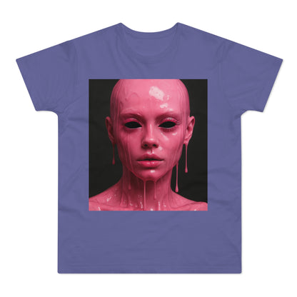Artistic Pink Melting Face T-Shirt - Trendy Graphic Tee, Unique Gift, Statement Apparel, Festival Wear, Occasional Fashion, Street Style