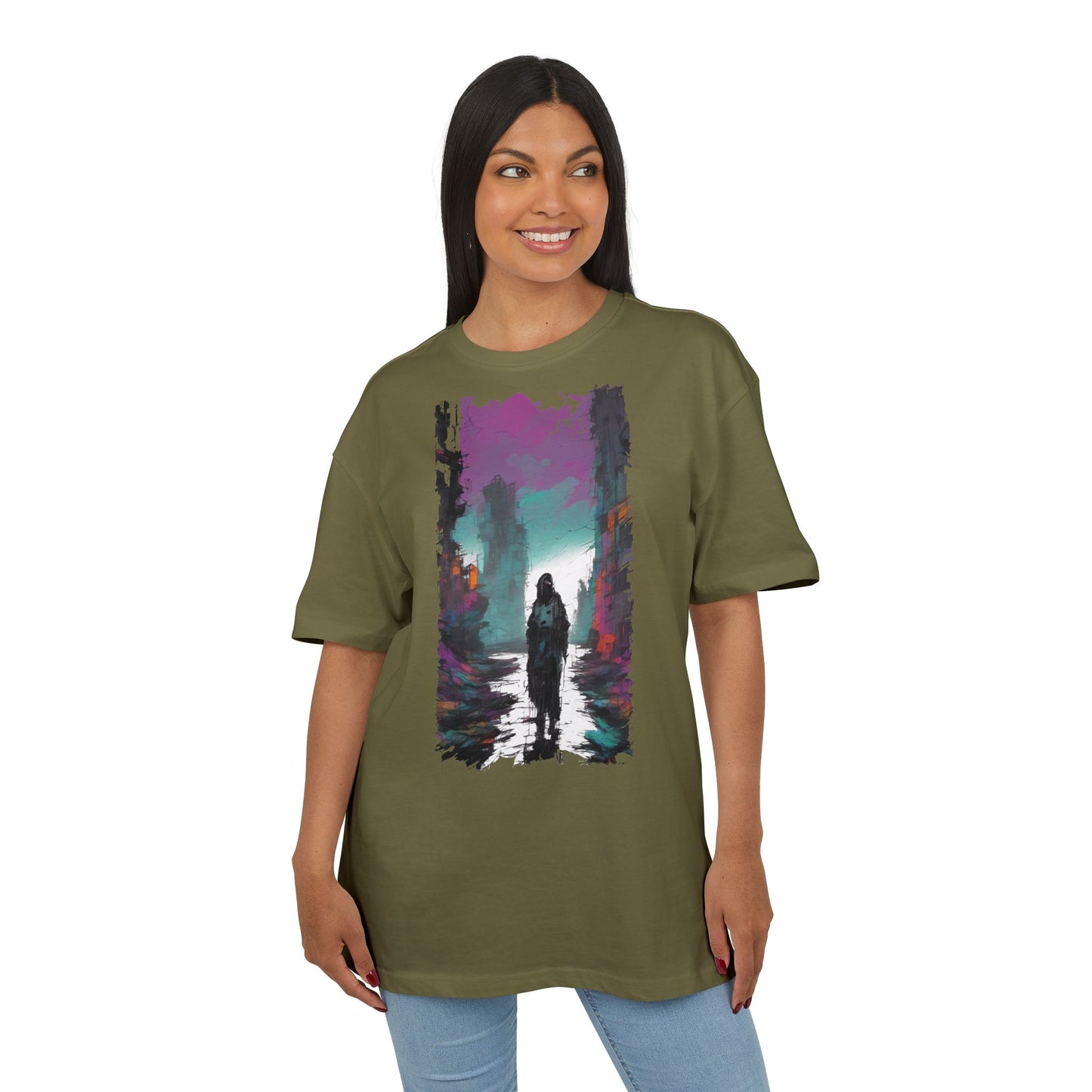 Unisex Oversized Graphic Tee with Forest Silhouette | Comfy Casual Wear, Gift for Nature Lovers, Ideal for Camping, Hiking, Everyday Style
