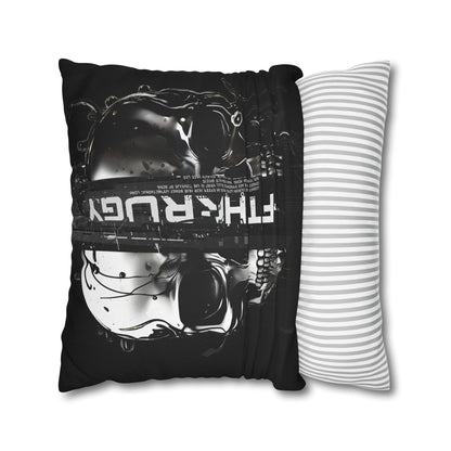 Gothic Skull Pillowcase - Edgy Home Decor, Alternative Gift, Bedroom Accent, Halloween Decor, Boho Pillow Cover