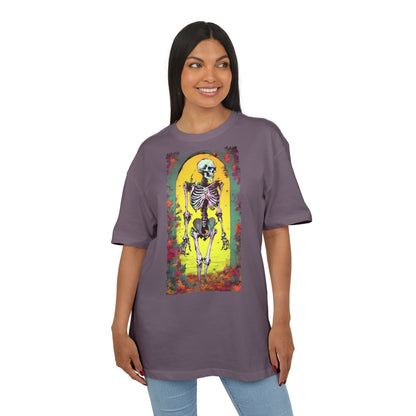 Skeleton Graphic Oversize Tee - Unisex Halloween Shirt, Comfortable Casual Wear, Spooky Vibes, Perfect for Parties and Everyday