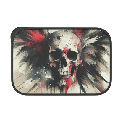 Skull Art Bento Box, Stylish Meal Prep Container, Unique Food Storage, Trendy Lunch Box, Gothic Kitchenware, Gift for Food Lovers