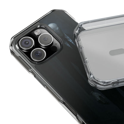 Sleek Phone Case with Minimalist Horror Design of Slenderman, Slim Protective Case, Unique Gift for Horror Lovers, Clear Impact-Resistant Case