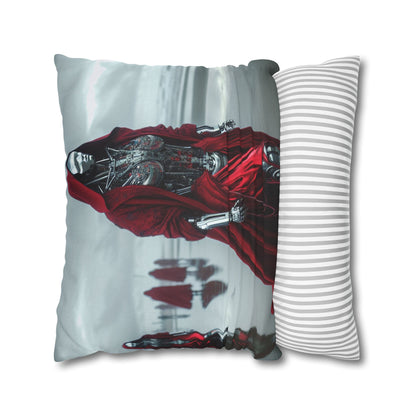 Futuristic Robot Art Pillowcase, Decorative Cushion Cover, Modern Home Decor, Gift for Sci-Fi Lovers, Unique Throw Pillow