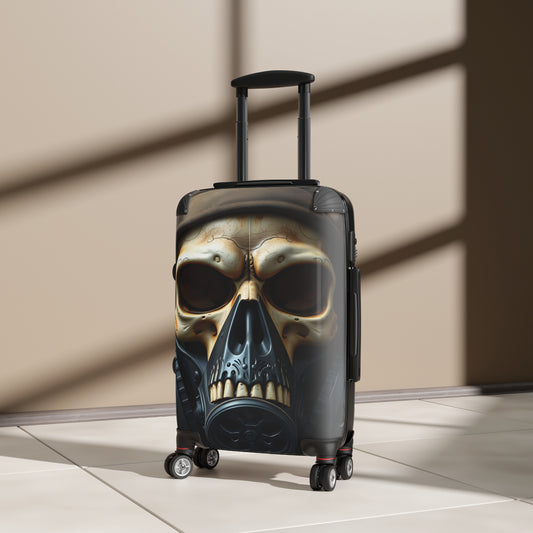 Skull Design Suitcase - Unique Travel Luggage, Stylish Carry-On, Halloween Bag, Gift for Travelers, Adventure Gear