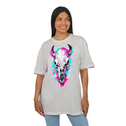 Vibrant Skull Graphic Tee for Art Lovers, Casual Wear, Unique Gift, Festival Apparel, Street Style Fashion