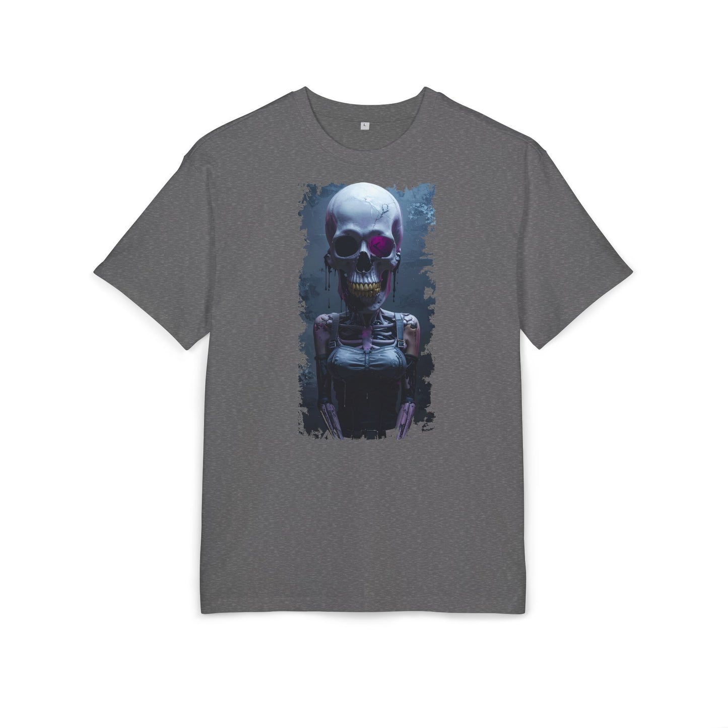 Unisex Heavy Oversize Tee with Skeleton Graphic, Spooky Halloween T-shirt, Casual Graphic Tee, Skeleton Art Shirt, Unisex Halloween Apparel