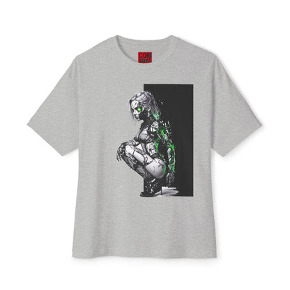 Cyberpunk-Inspired Unisex Oversized Tee, Streetwear T-Shirt, Graphic Tee for Art Lovers, Casual Wear, Unique Gift