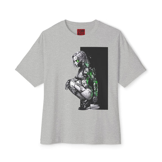Cyberpunk-Inspired Unisex Oversized Tee, Streetwear T-Shirt, Graphic Tee for Art Lovers, Casual Wear, Unique Gift