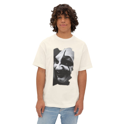 Spooky Emoji Boxy Tee | Oversized T-Shirt, Halloween Apparel, Casual Wear, Unique Graphic Design, Unisex T-Shirt