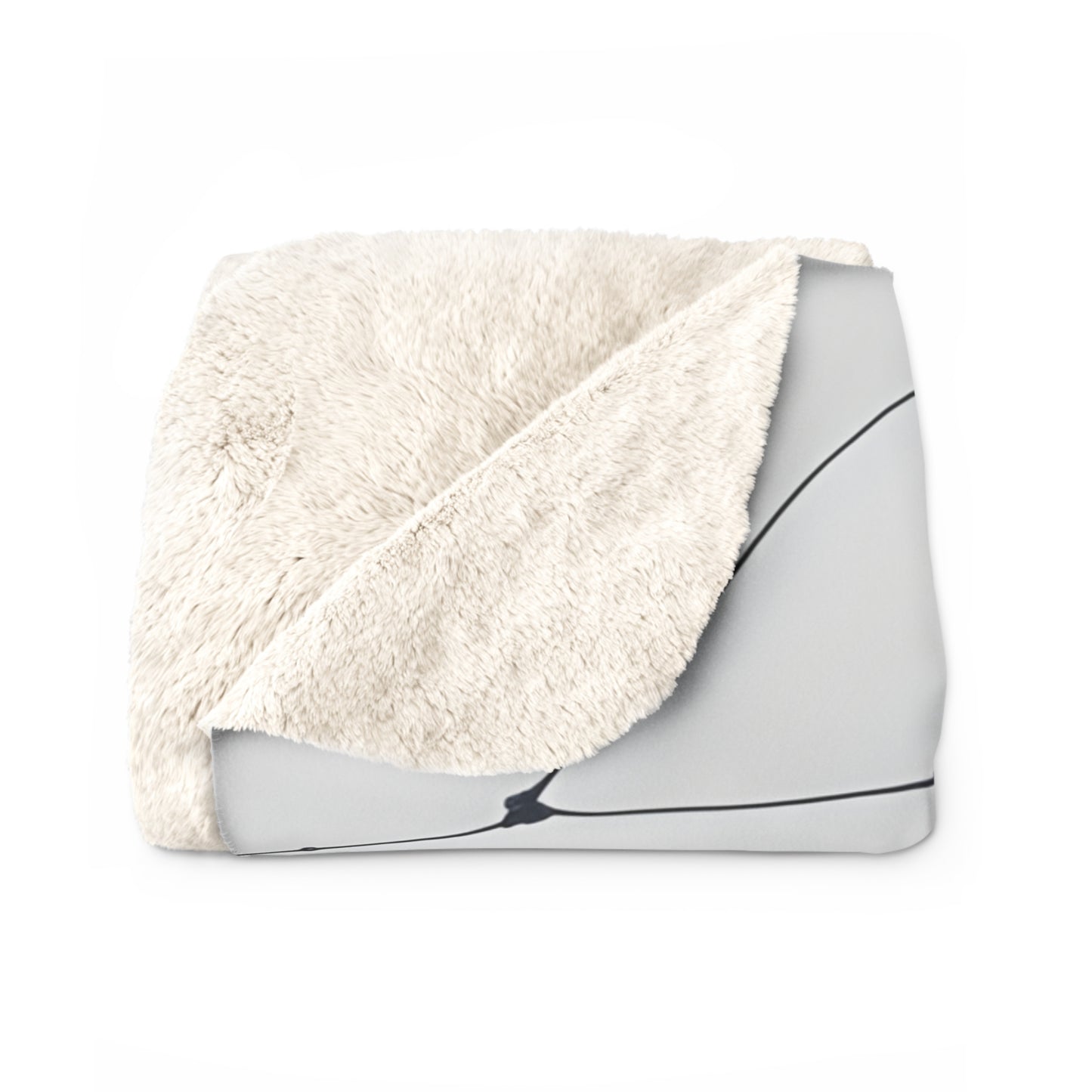 Sherpa Fleece Blanket with Futuristic Cyber Design