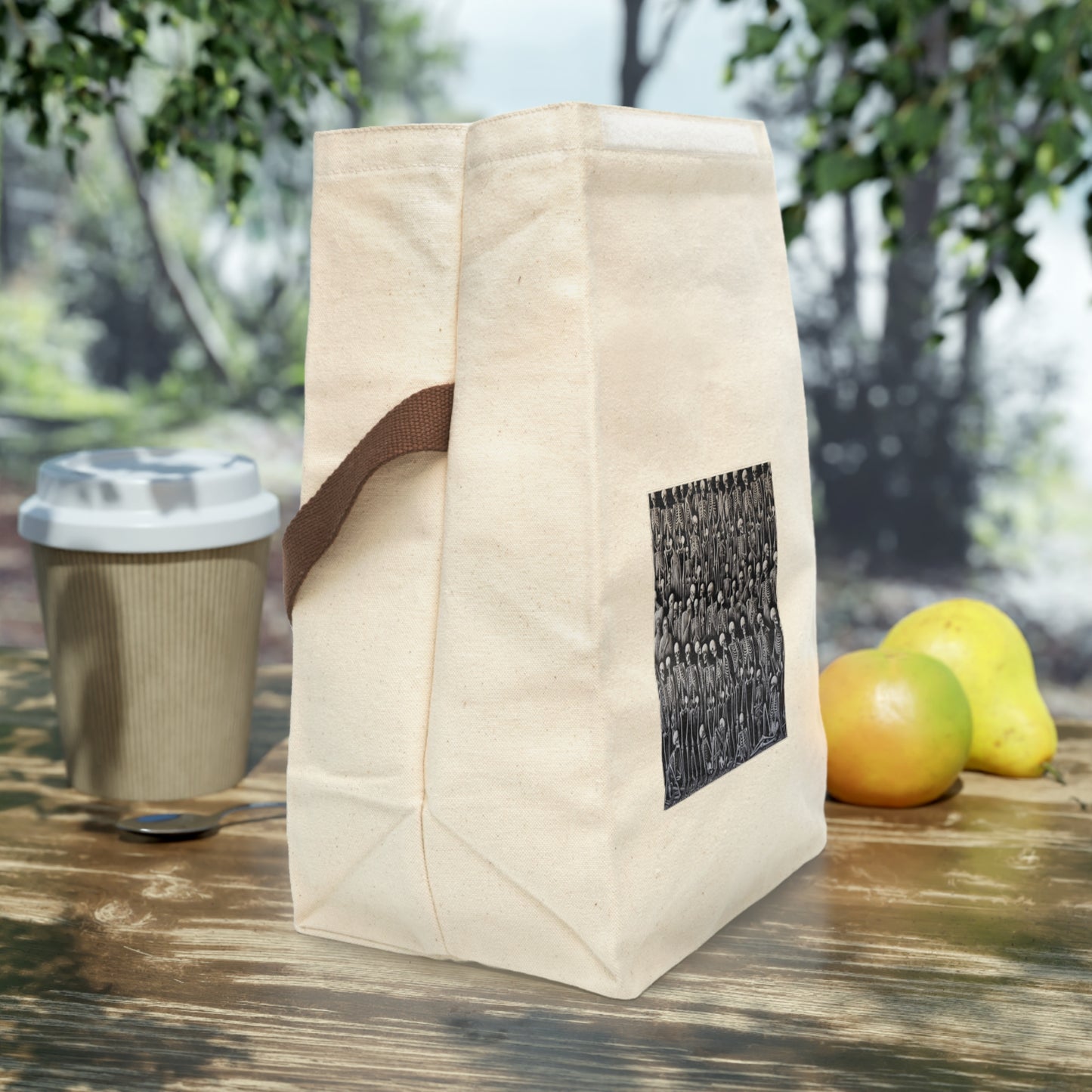 Stylish Canvas Lunch Bag with Strap, Eco-Friendly Tote, Customized Lunch Box, Perfect for School, Office, Picnic