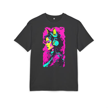 Vibrant Music Lover's Tee, Unisex Heavy Oversize Tee, Trendy Graphic Shirt, Colorful Art Top, Perfect for Festivals and Gifts