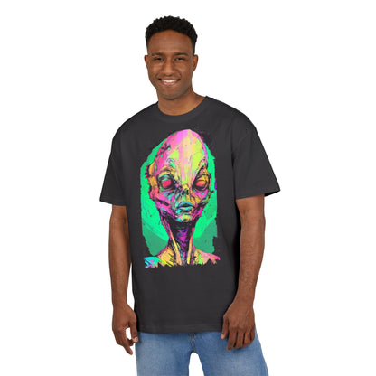 Alien Art Oversize Tee, Graphic Tee, Unisex T-Shirt, Casual Wear, Unique Gift for Sci-Fi Lovers