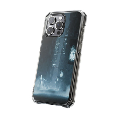 Magnetic Clear Impact Cases for Phones | Urban Nightscape Design | Unique Phone Accessories, Gift for Tech Lovers, Protective Cases