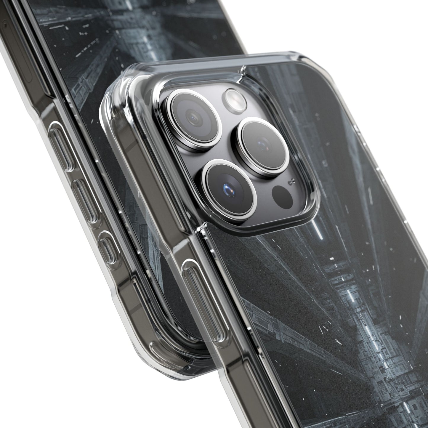 Sci-Fi Phone Case with Magnetic Clear Impact Design, Futuristic Cell Phone Cover, Unique Gifts for Tech Lovers, Holiday Present