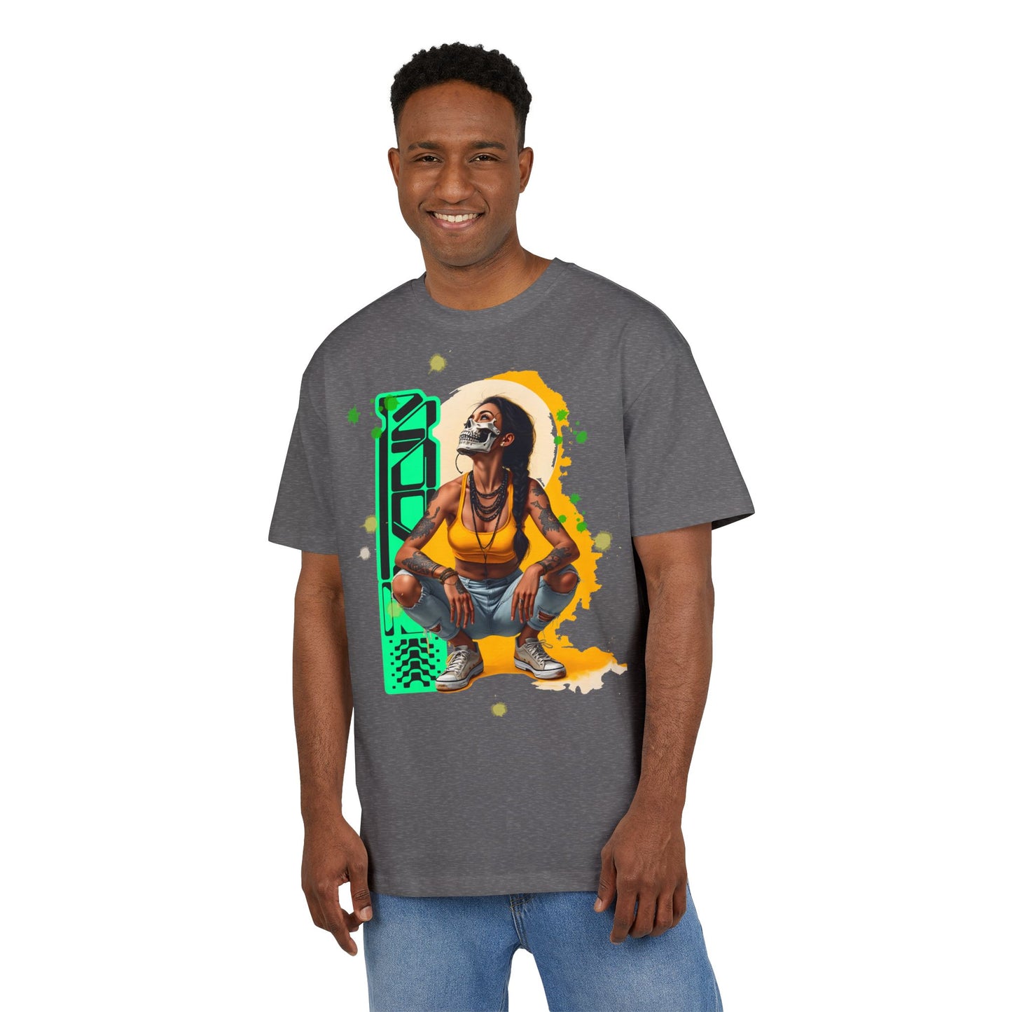 Vibrant Artistic Oversize Tee, Unisex Graphic Tee, Streetwear Fashion, Cool Casual Wear, Unique Art Inspired Shirt