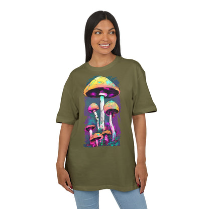 Trippy Mushroom Unisex Oversize Tee | Psychedelic Art Shirt, Retro Graphic Tee, Festival Wear, Gift for Nature Lovers, Streetwear