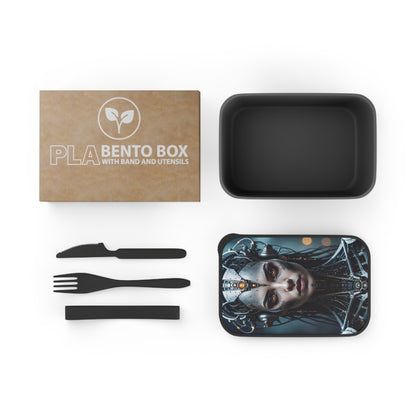 Futuristic Bento Box with Design, Cyberpunk Lunch Container, Stylish Meal Prep Box, Unique Gift for Tech Lovers, Eco-Friendly Food Storage