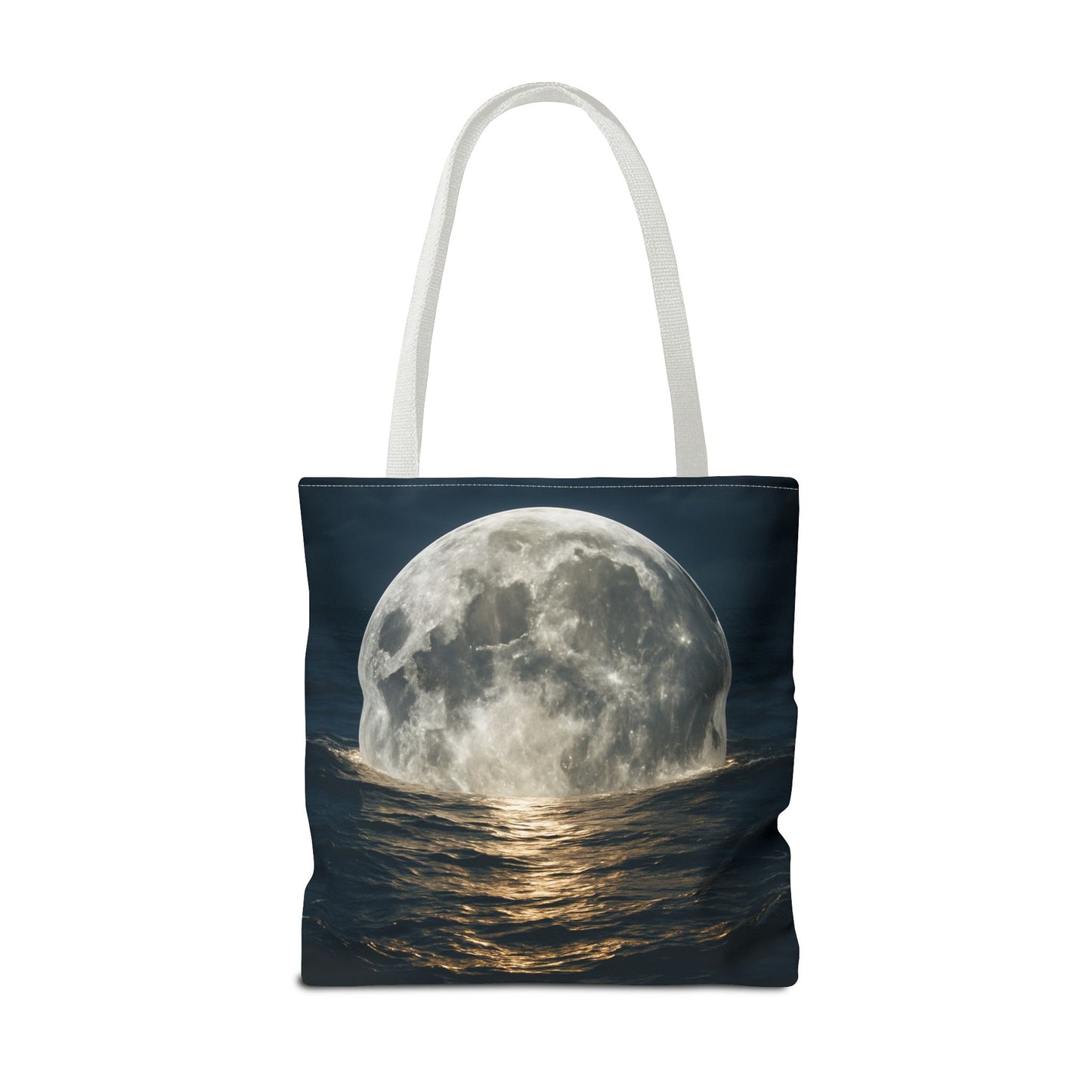 Moonlit Ocean Tote Bag - Night Sky, Beach, Stylish, Eco-Friendly, Great Gift for Friends, Perfect for Travel, Shopping