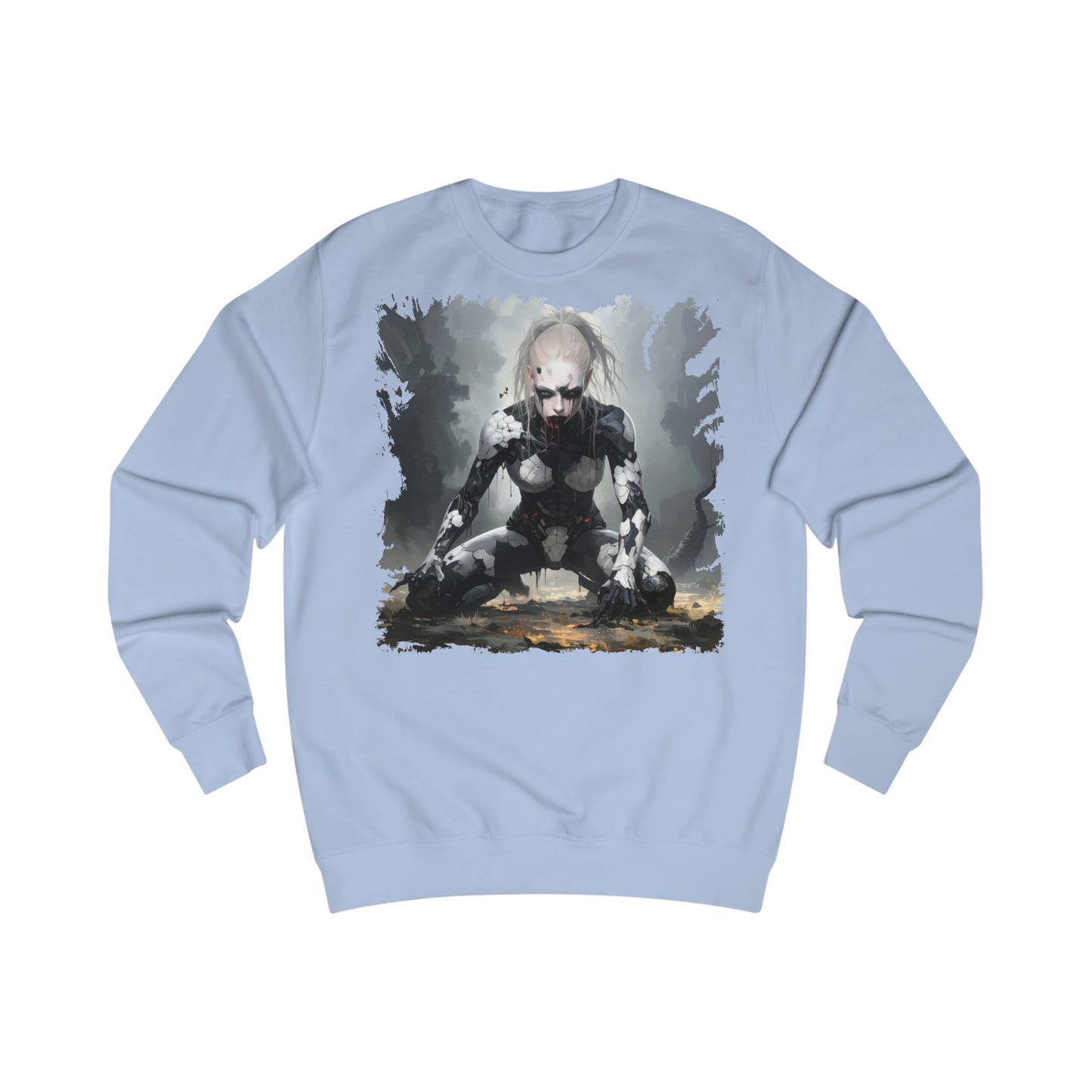 Futuristic Horror Unisex Sweatshirt, Graphic Sweatshirt, Geek Gift, Cosplay Apparel, Casual Wear, Halloween Merch