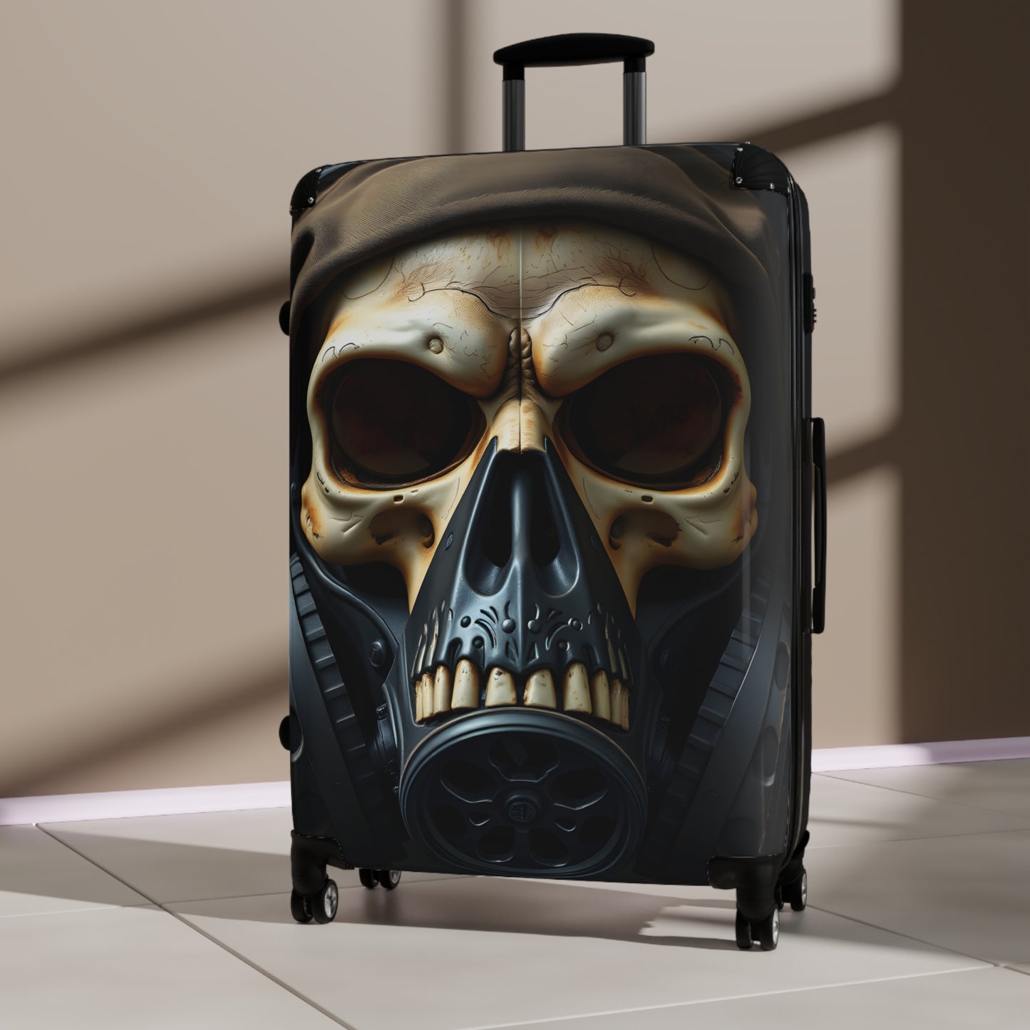 Skull Design Suitcase - Unique Travel Luggage, Stylish Carry-On, Halloween Bag, Gift for Travelers, Adventure Gear