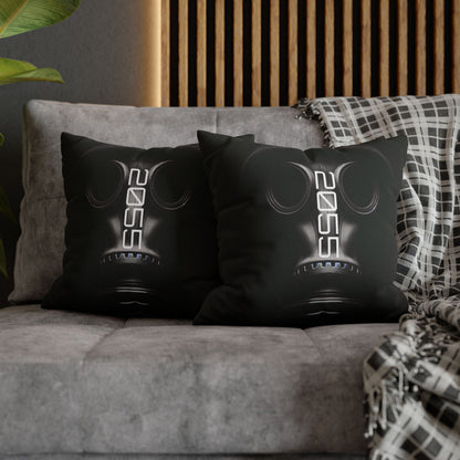 Futuristic Gas Mask Pillowcase | Modern Home Decor, Throw Pillow, Unique Gift, Sci-Fi Aesthetic, Cyberpunk Room Accents