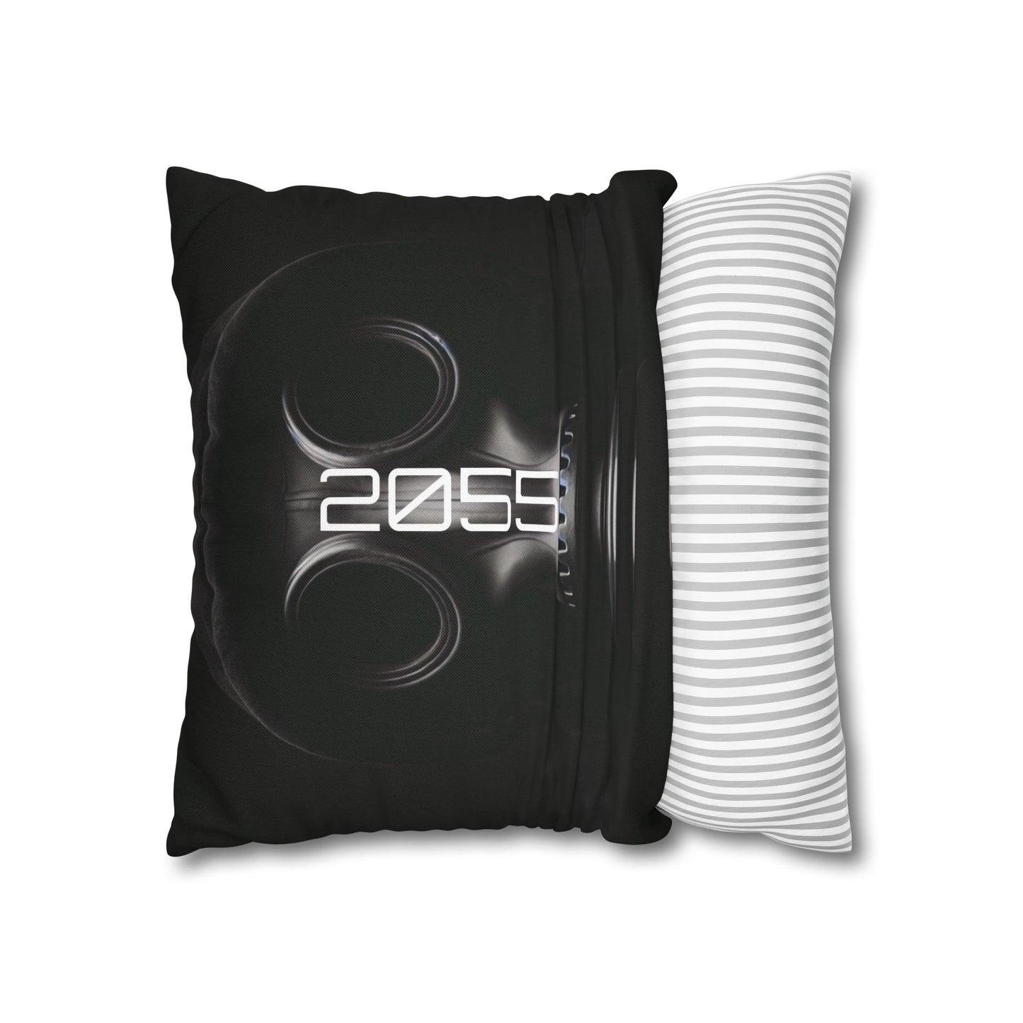 Futuristic Gas Mask Pillowcase | Modern Home Decor, Throw Pillow, Unique Gift, Sci-Fi Aesthetic, Cyberpunk Room Accents