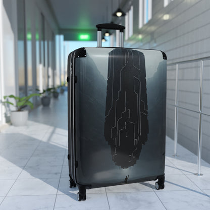 Stylish Travel Suitcase with Dystopian Design - Perfect for Adventurers