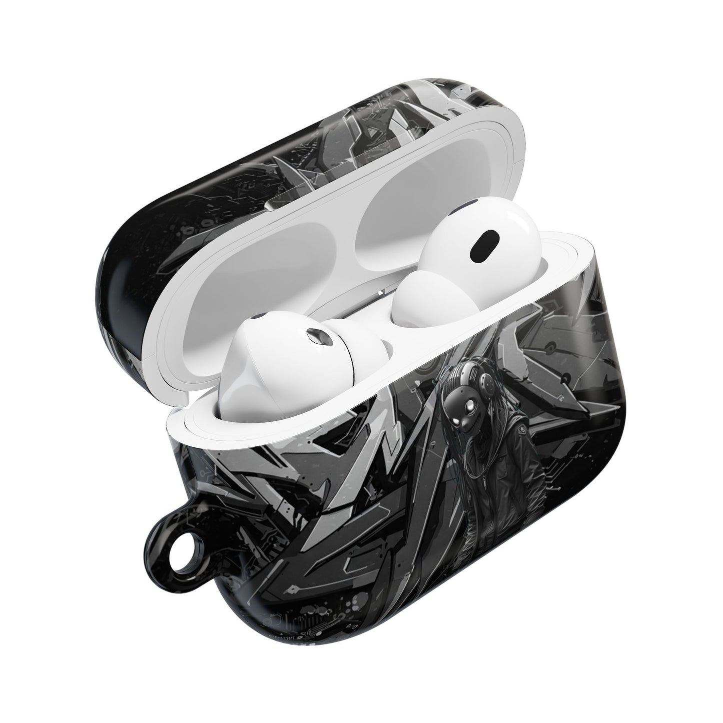 Urban Graffiti Cyber AirPod Cases, Trendy AirPod Holder, Stylish Earbud Case, Customizable Gift for Teens, Music Lover Accessory
