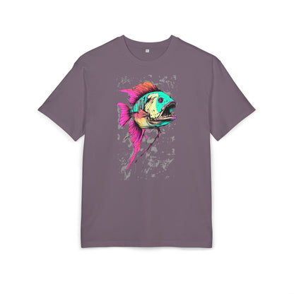 Vibrant Fish Graphic Tee for Casual Style, Summer Wear, Beach Vibes, Gift for Fishing Enthusiasts, Unique Unisex Heavy Oversize Tee