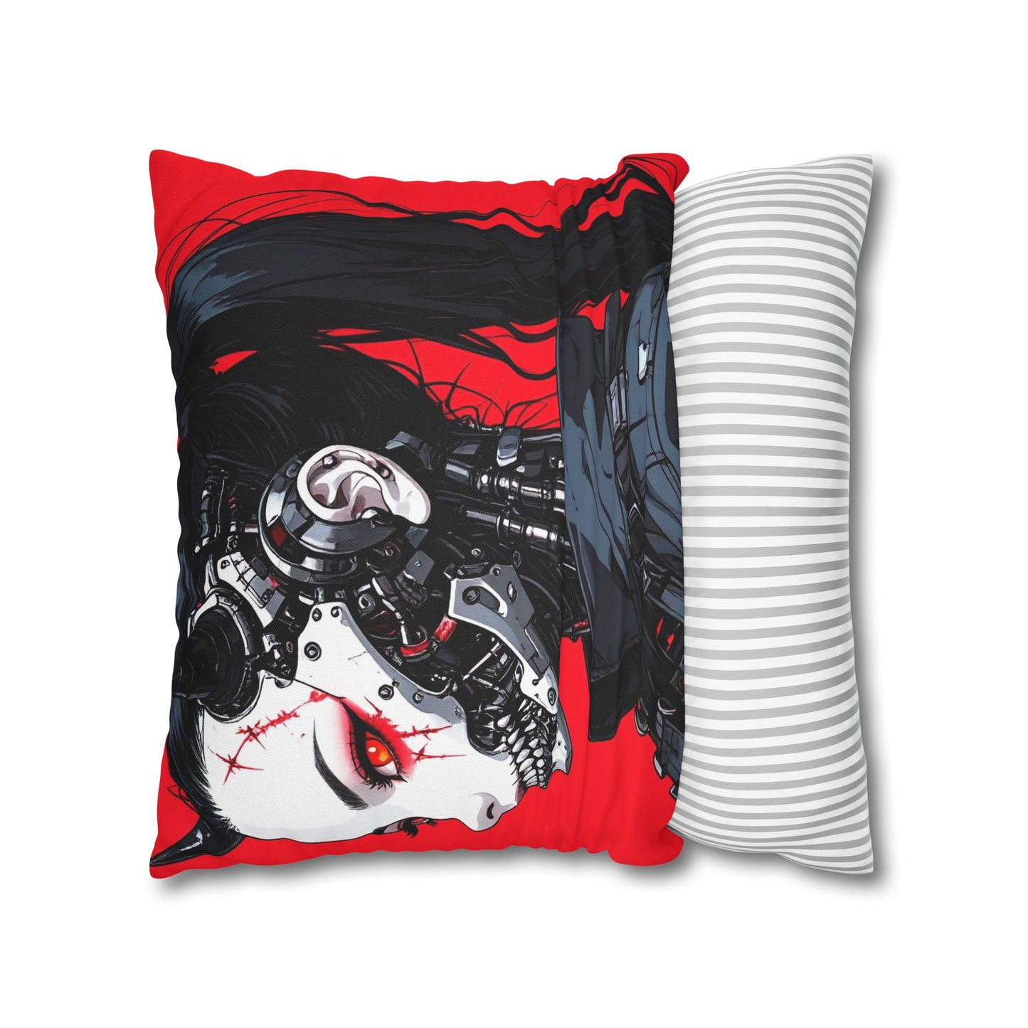 Futuristic Cyberpunk Pillowcase, Cozy Decor, Perfect for Gaming Rooms, Gifts for Tech Lovers, Stylish Home Accessories