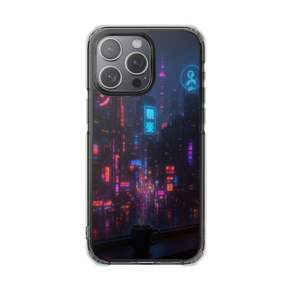 Neon City Phone Case - Magnetic Clear Impact Cases, Customizable Phone Cover, Gifts for Tech Lovers, Stylish Protection, Modern Design