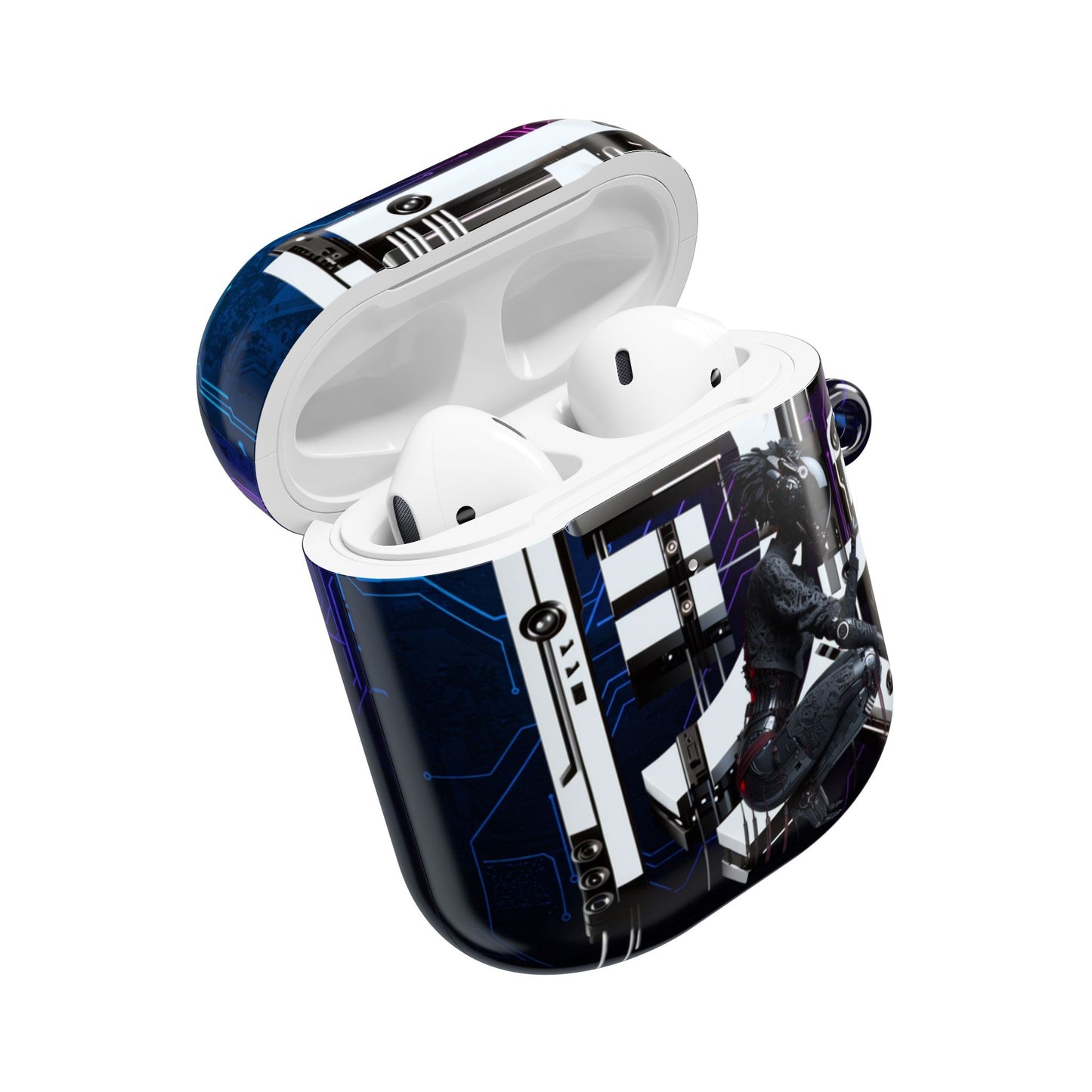 Futuristic AirPod Cases, Tech Accessory, Wireless Earbud Holder, Gift for Tech Lovers, Stylish Protector, Unique Design