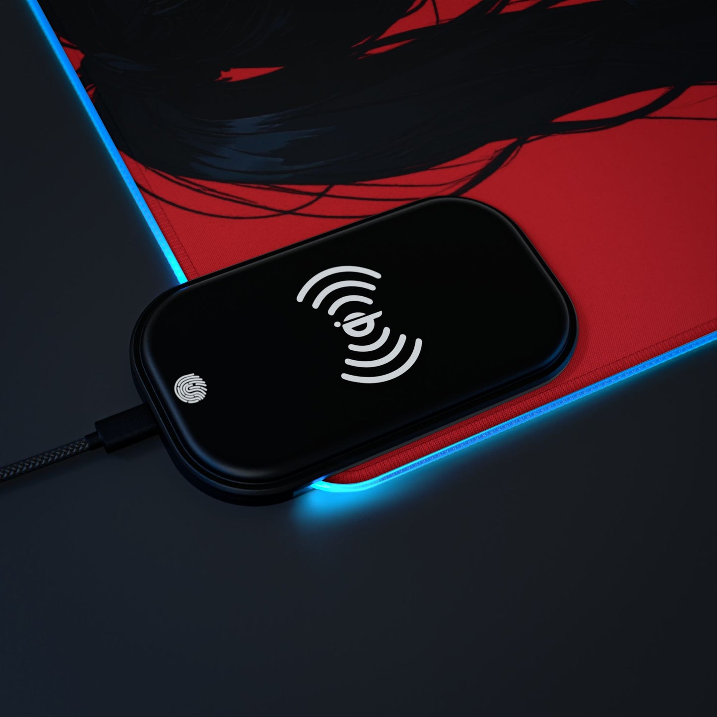 LED Gaming Mouse Pad with Wireless Charging - Gamer Desk Accessory, RGB Light Pad, Perfect for Home Office, Birthday Gift, Tech Enthusiast