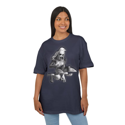 Unisex Heavy Oversize Tee with Horror Design