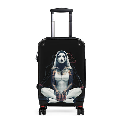 Travel Suitcase with Dark Cyber Design