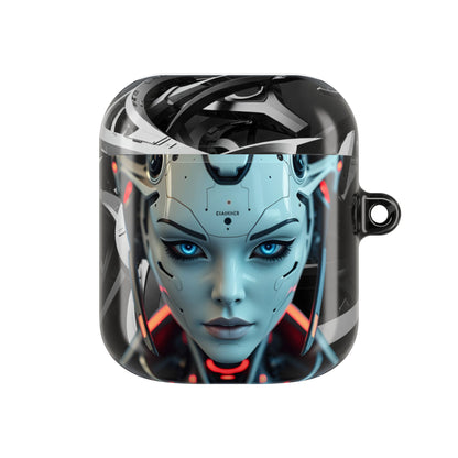 Futuristic AirPod Case with Tech-Inspired Design, Cyberpunk AirPods Holder, Stylish Accessory for Music Lovers, Gift for Gamers