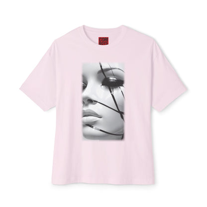 Chic Oversized Graphic Tee with Striking Design, Streetwear, Casual Style, Fashion Statement, Gift for Art Lovers