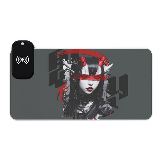 LED Gaming Mouse Pad with Wireless Charging - Stylish & Functional for Gamers, Desk Accessories, Computer Setup, Gift Ideas, Modern Decor