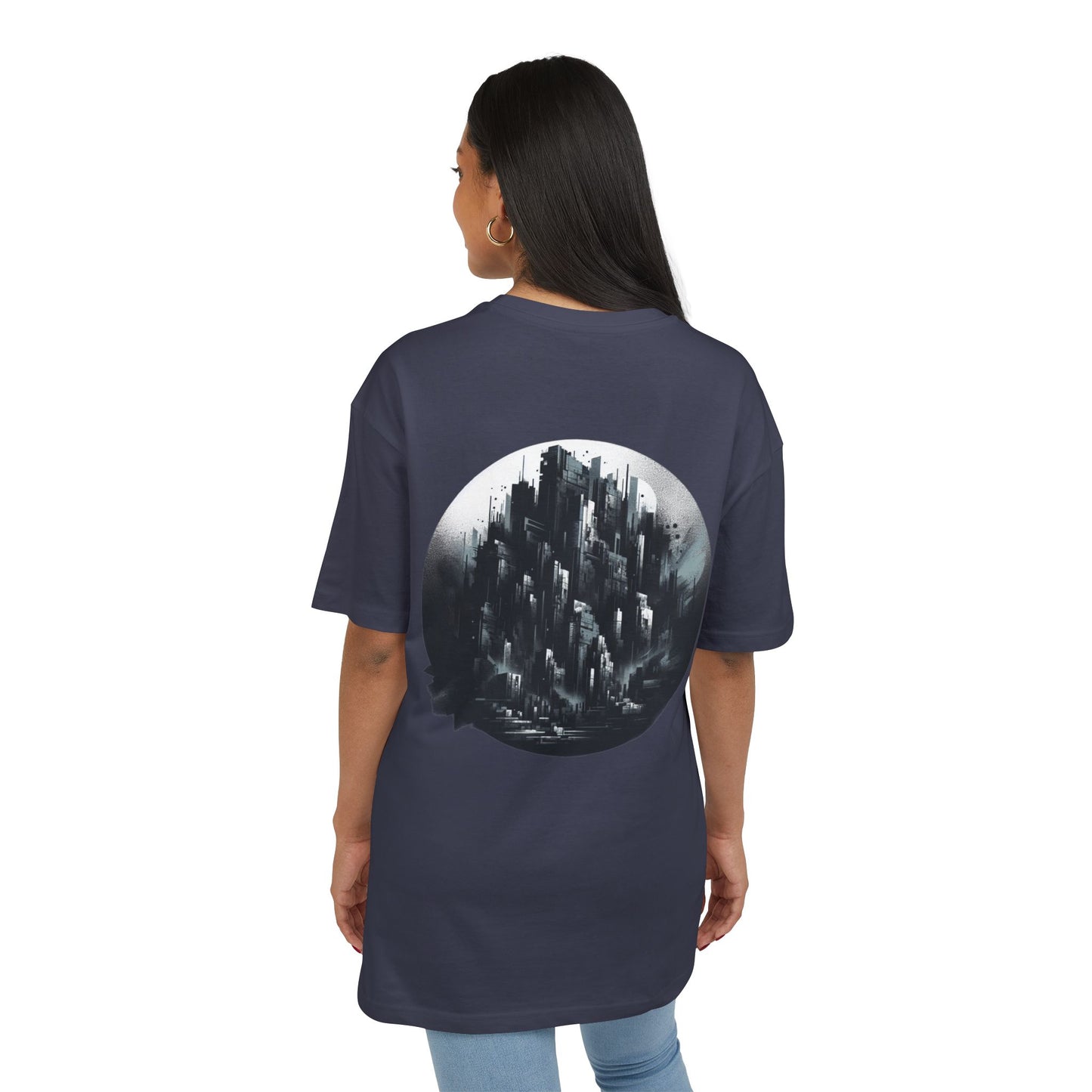 Urban Streetwear Oversize Tee - Futuristic Graphic Design