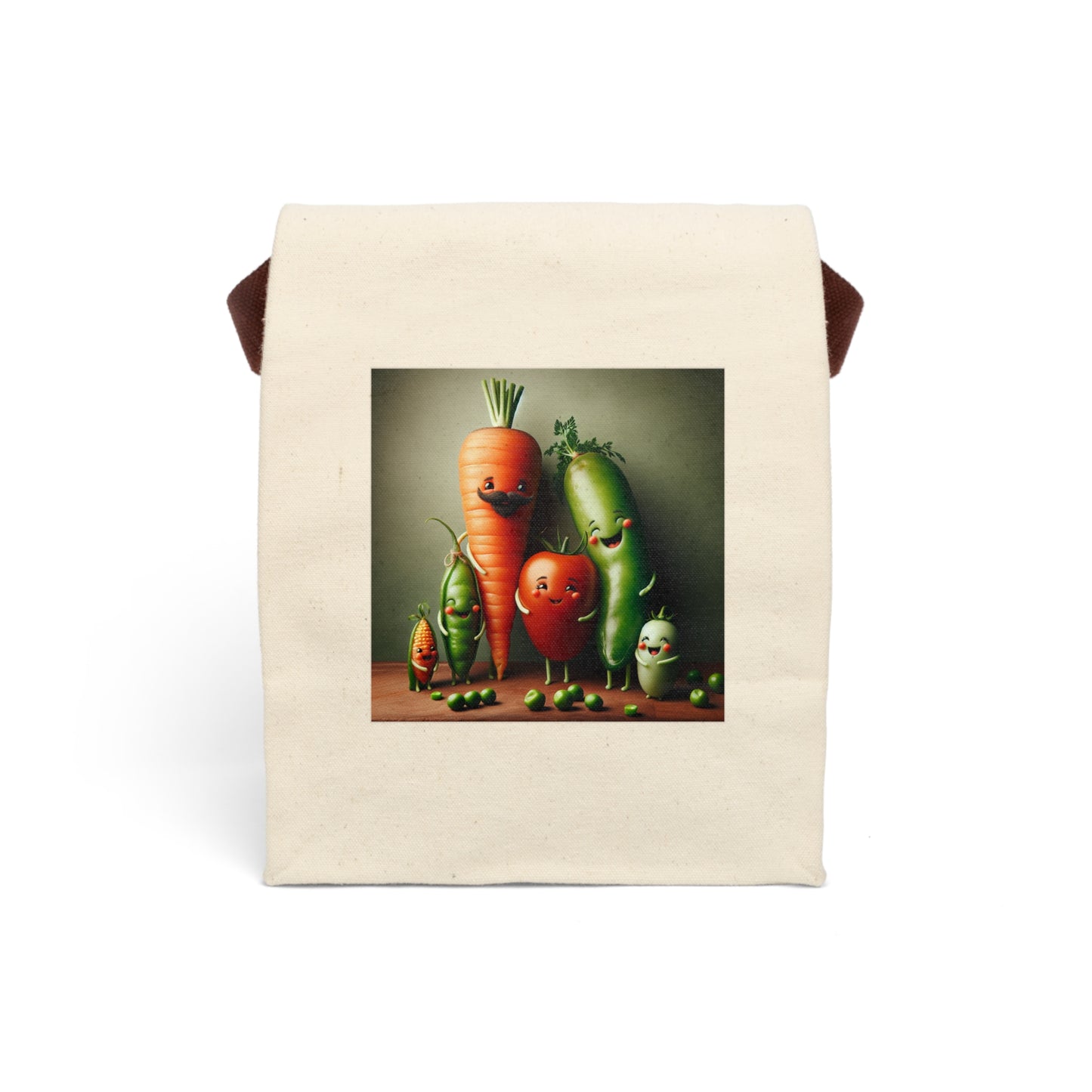Whimsical Vegetable Canvas Lunch Bag, Eco-Friendly Tote, Kids Meal Bag, Cute Lunch Accessory, Gift for Garden Lovers, Picnic Essential