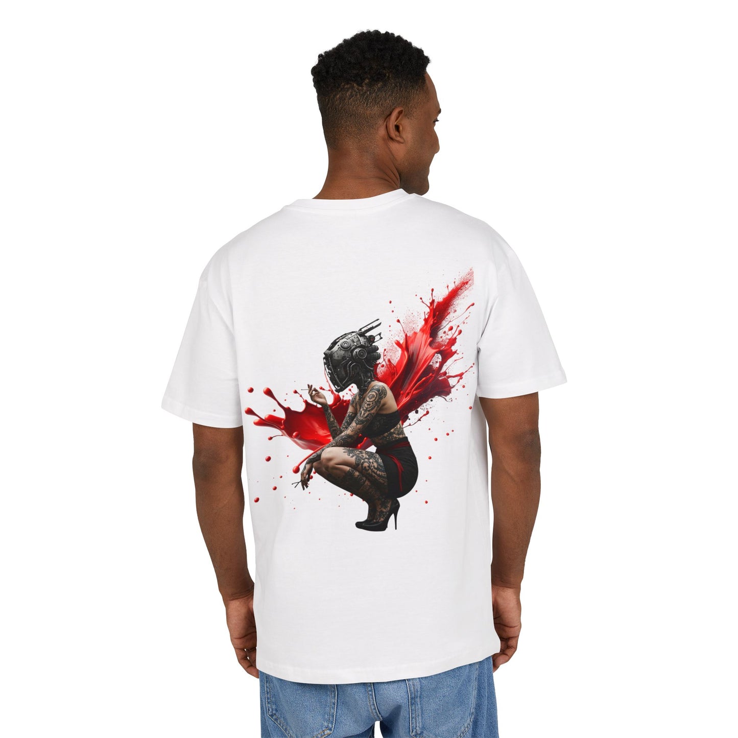 D'Stopian Oversized Unisex Tee - Edgy Graphic Art Tee for Urban Creatives