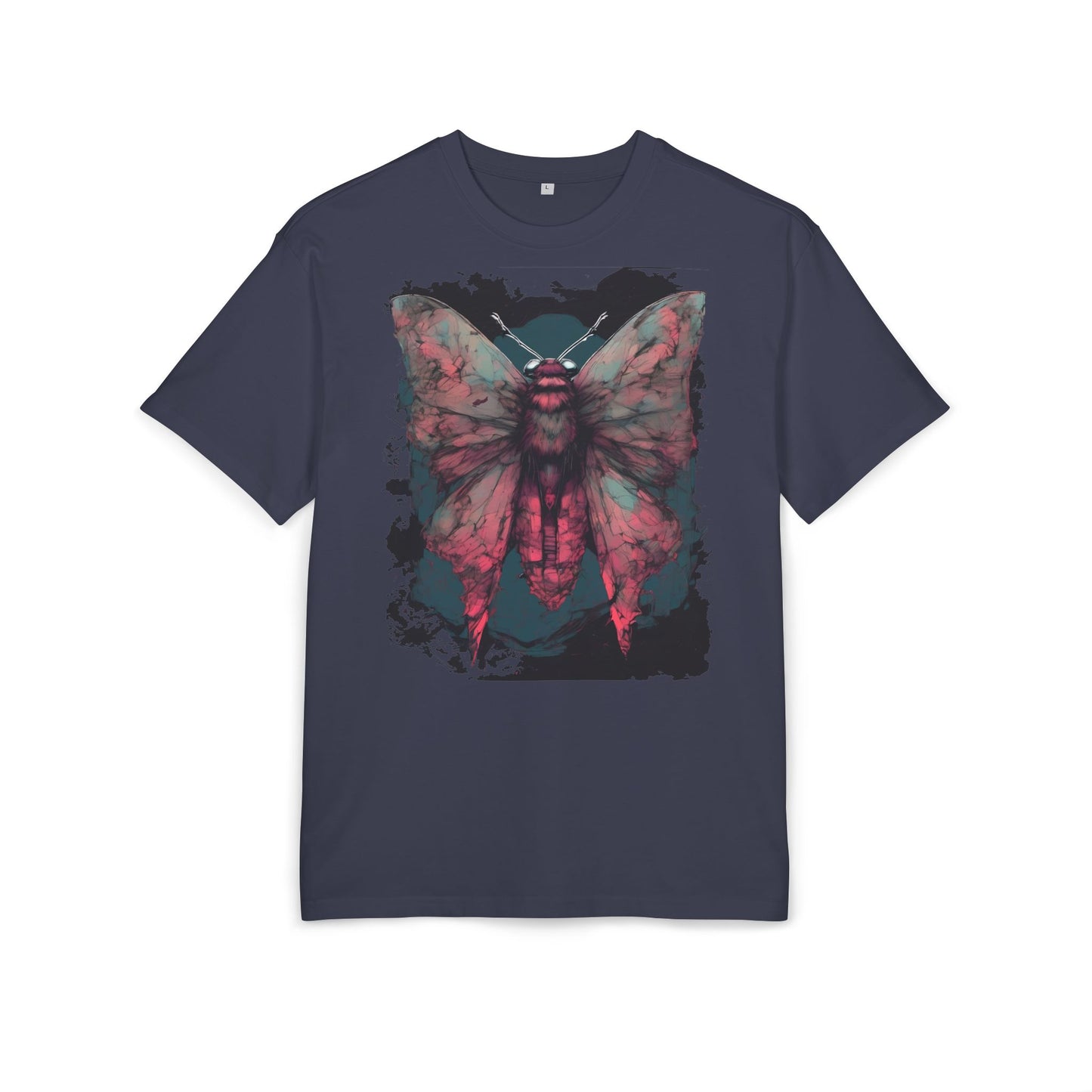 Aesthetic Moth Graphic Oversize Tee, Casual Style Shirt, Unique Gift, Eco-Print Tee, Art Lover Fashion, Nature-Inspired Top